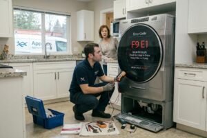 whirlpool washer f9 e1 error code fixes