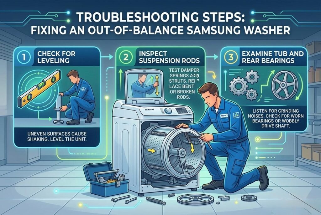 Troubleshooting an Off Balance Samsung Washer Drum