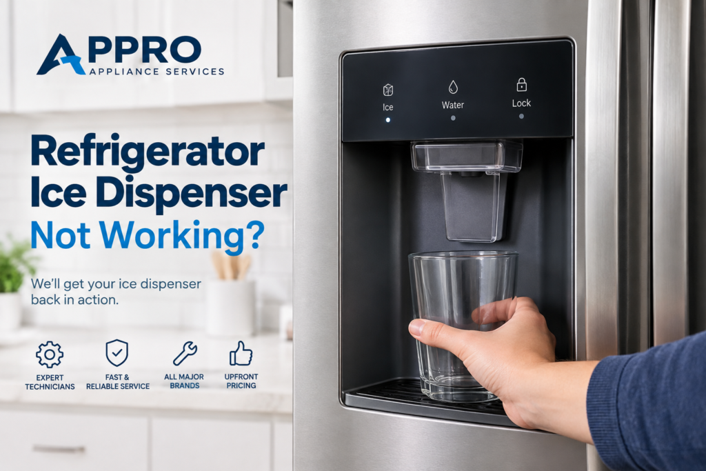 Refrigerator ice dispenser not working
