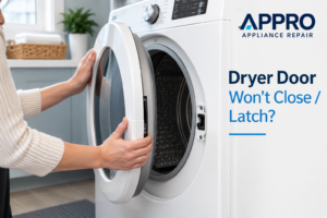 dryer door wont close/latch